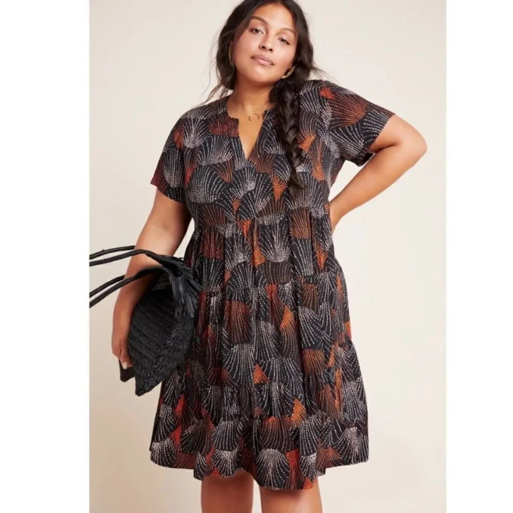 NWT ANTHROPOLOGIE Maeve Tania Tiered Tunic Dress